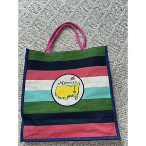 Masters Tournament Official Jute Tote Bag Multicolor Augusta National EUC